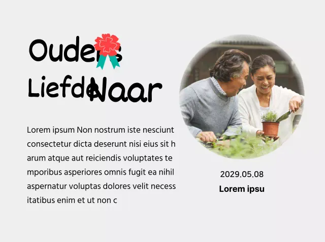 Een schattig Moederdagbord met een anjerillustratie en kalligrafie met jouw foto