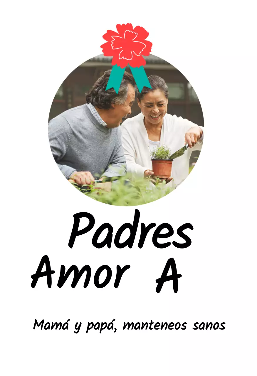 Simpática placa para el Día de la Madre con ilustración de un clavel y caligrafía con tu foto