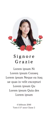 Un'interpretazione sentimentale della Festa dell'Insegnante con carta manoscritta e garofani
