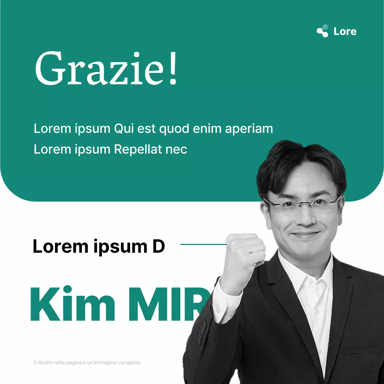 Semplice annuncio elettorale in verde