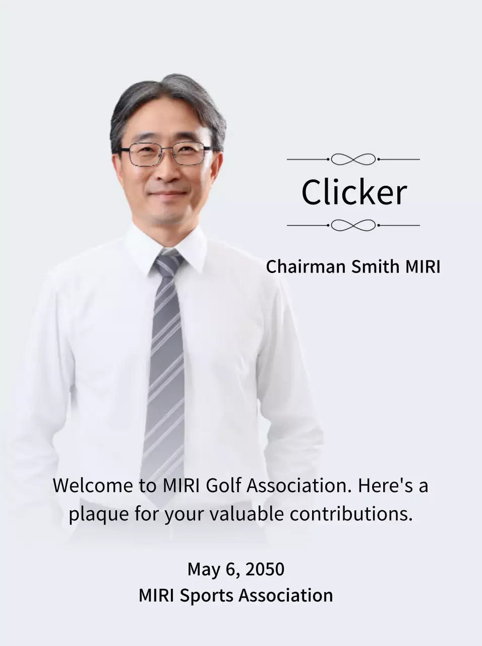 Plakat pesanan yang tampak berkelas dengan hiasan dan foto