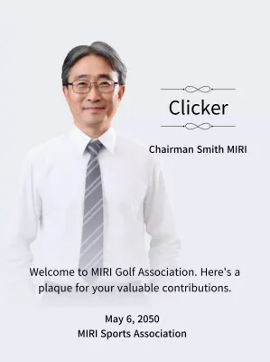 Plakat pesanan yang tampak berkelas dengan hiasan dan foto