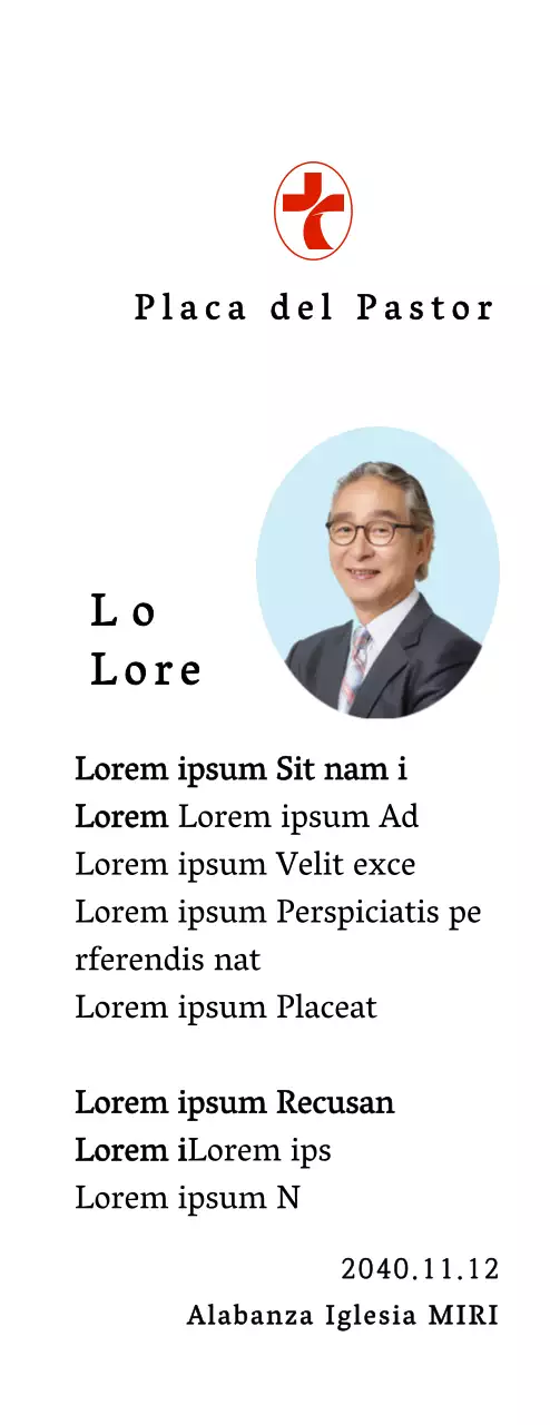 Placa blanda de inauguración de iglesia con fondo de acuarela degradada y foto