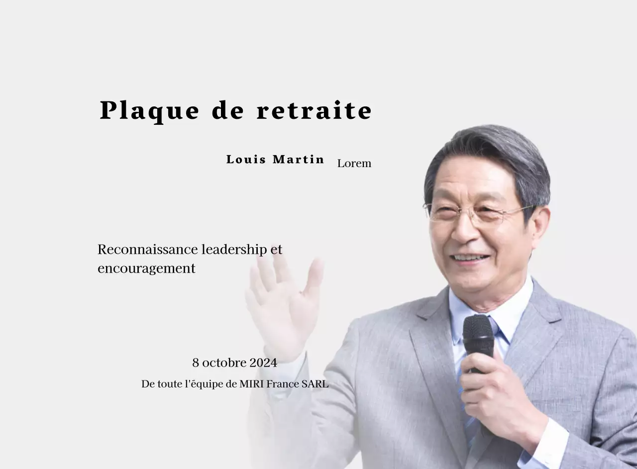 Concevez une célébration de la retraite avec des bordures décoratives et des photos pour une ambiance organisée.