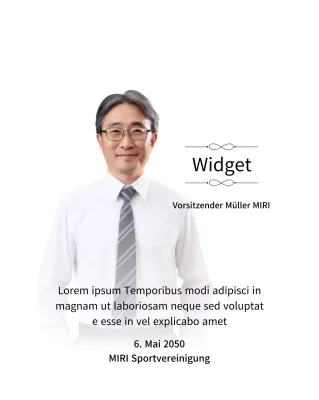 Eine edel anmutende Auftragstafel mit Verzierungen und einem Foto mit Farbverlaufshintergrund