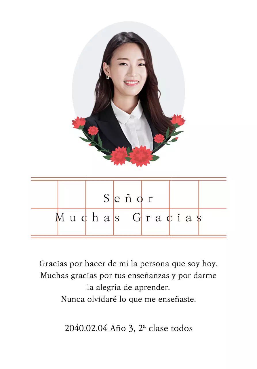 Una versión sentimental del Día del Maestro con papel manuscrito y claveles