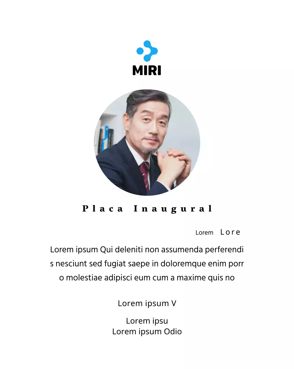 Uma placa inaugural de aspeto simples com o logótipo da sua empresa