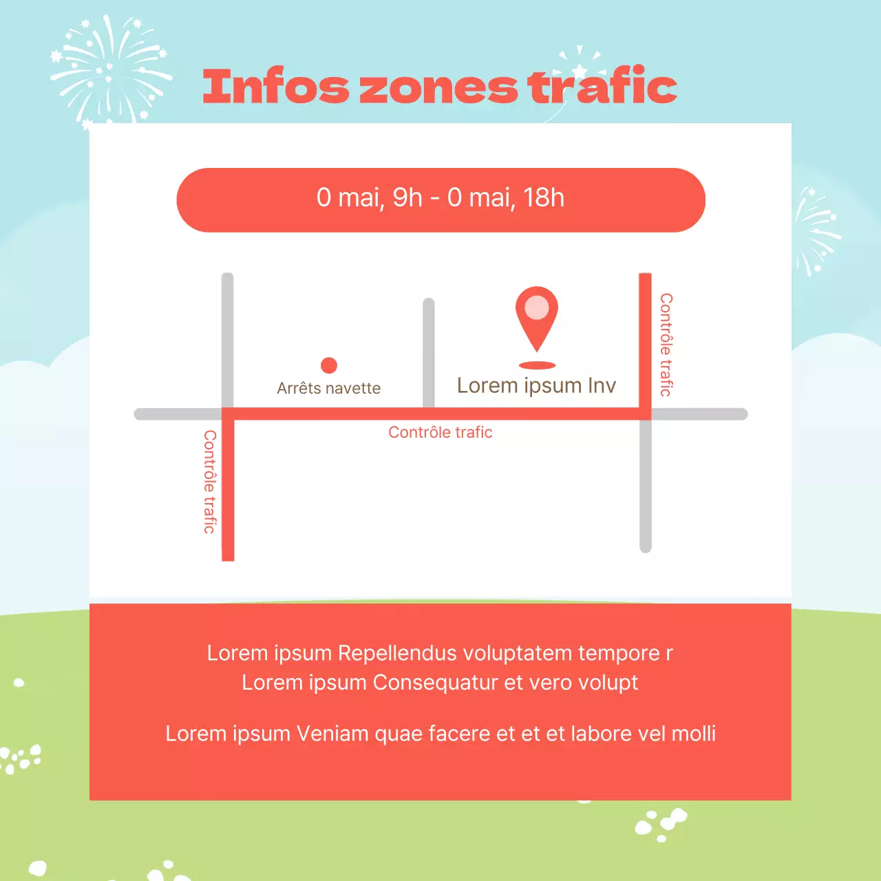 Promouvoir un festival chaleureux en rouge et brun