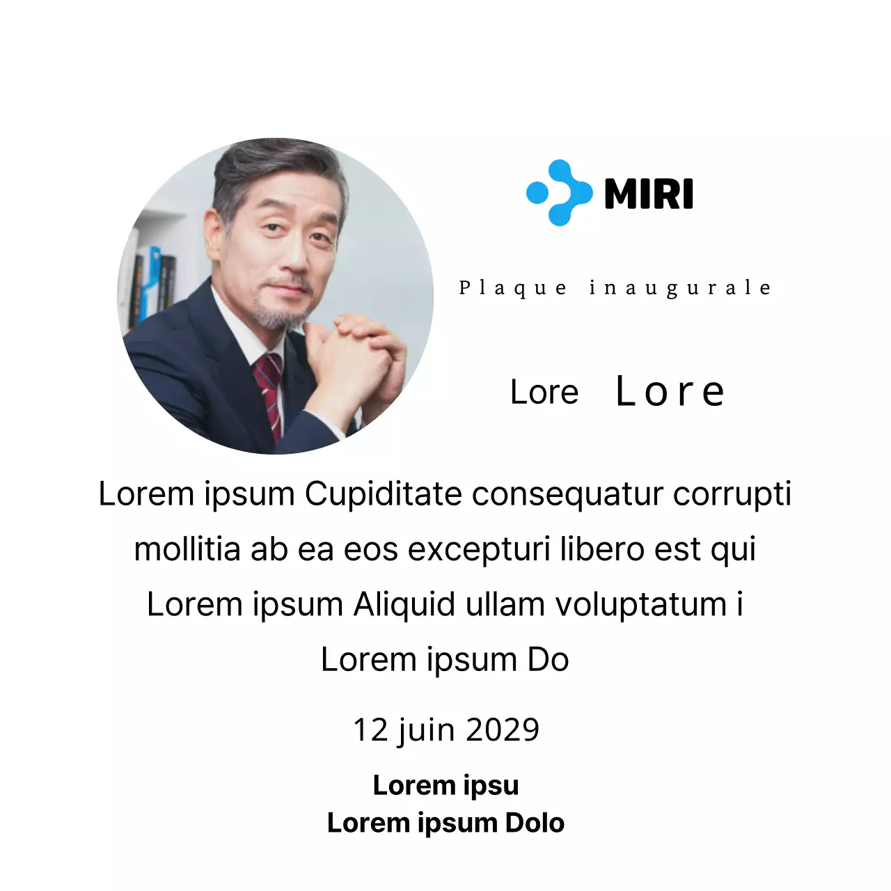 Une plaque d'inauguration à l'aspect soigné, portant le logo de votre entreprise