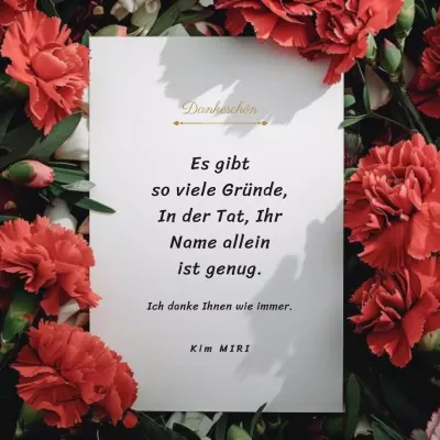 Poste einen edlen Spruch in Rot