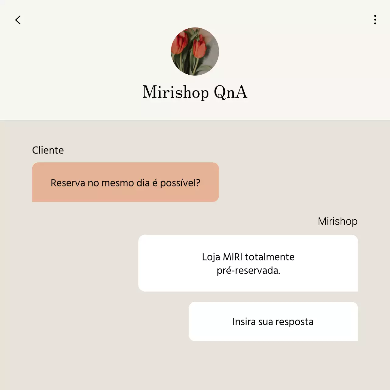 Promova as suas P&R de marketing nas redes sociais em rosa e marfim