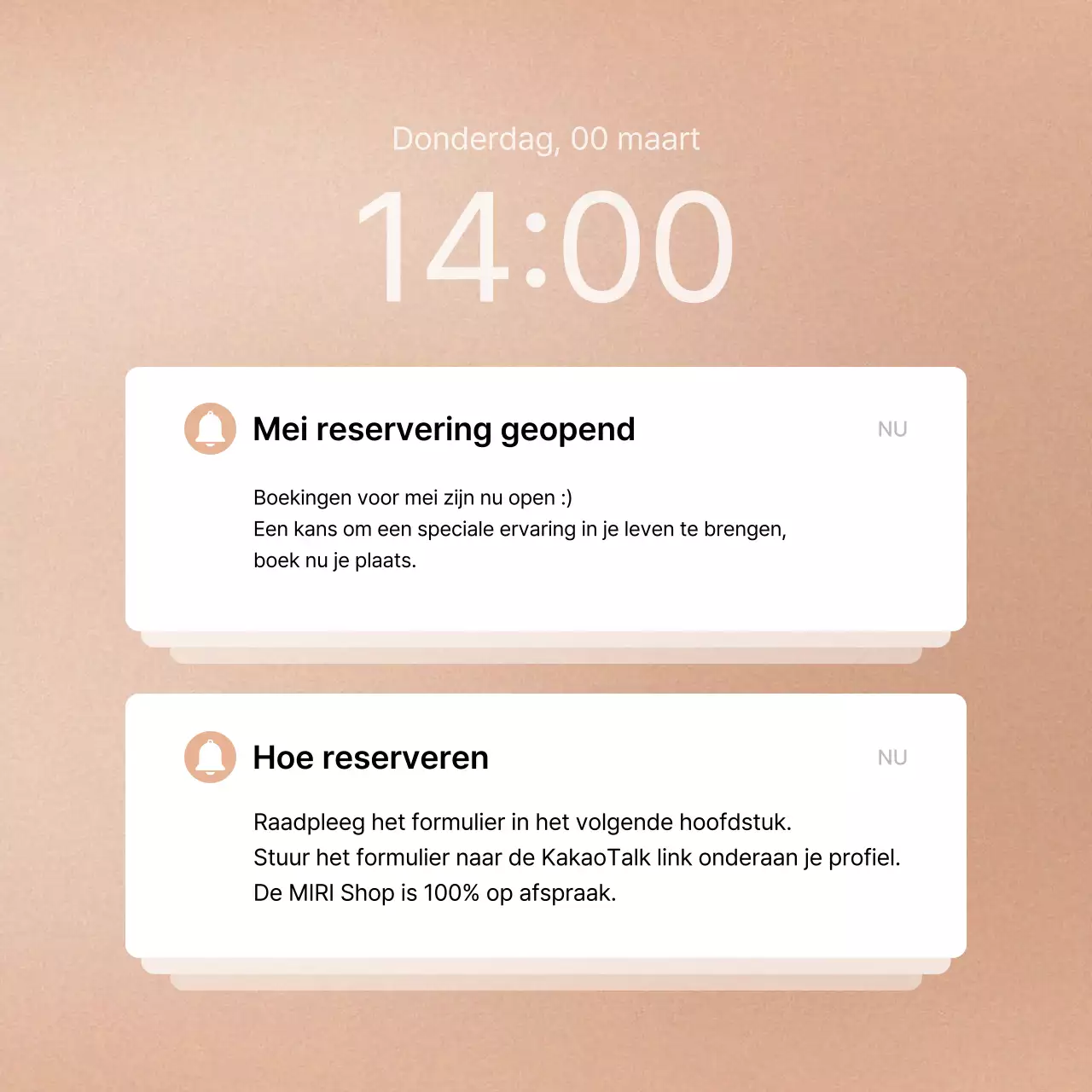 Aankondiging van een trendy social media marketing boeking in roze en ivoor