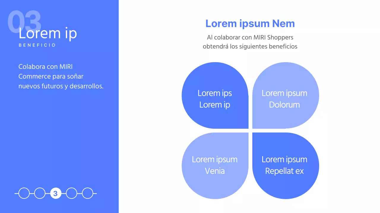 Sencilla propuesta de colaboración con influencers en azul y blanco