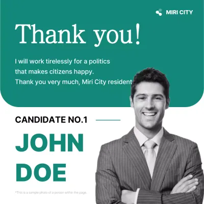 Green Professional Political Announcement Social Media Post