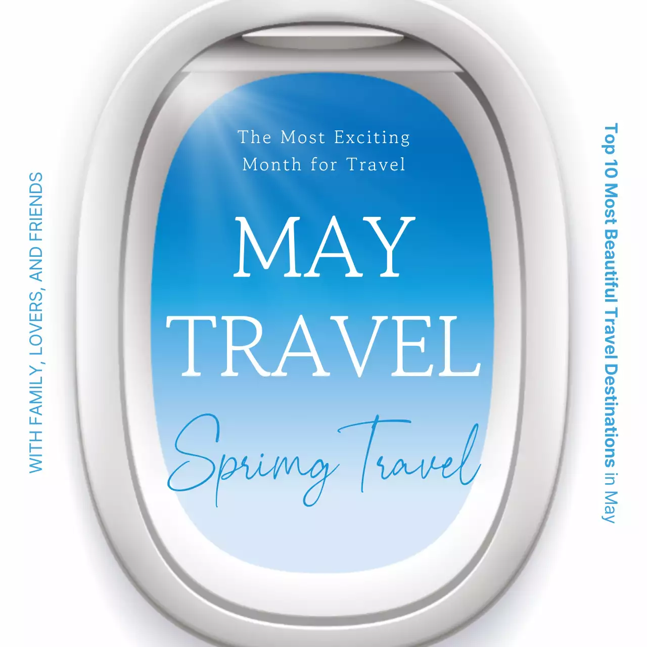 Blue Modern Travel Guide Social Media Post