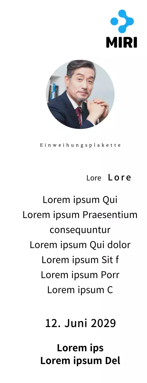 Eine sauber aussehende Einweihungsplakette mit Ihrem Firmenlogo