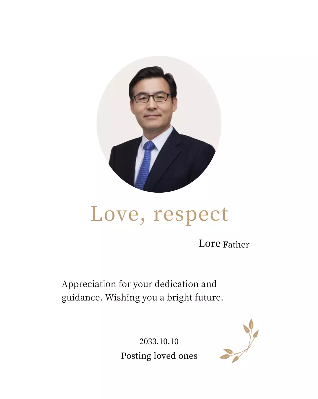 Ucapan terima kasih Hari Ibu yang statis dan berkelas dengan kelopak bunga emas dan foto