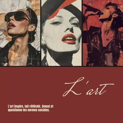 Matériel de cours de collage artistique élégant rouge