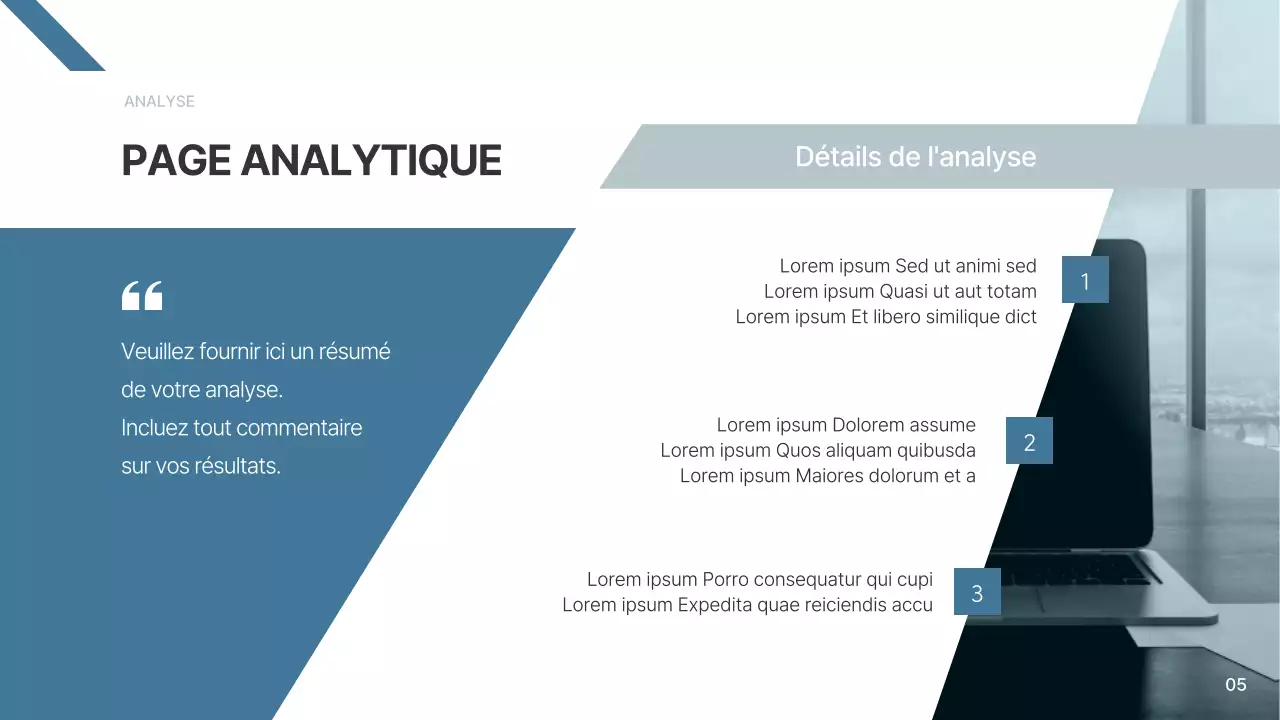 Un rapport d'entreprise simple en bleu et bleu clair