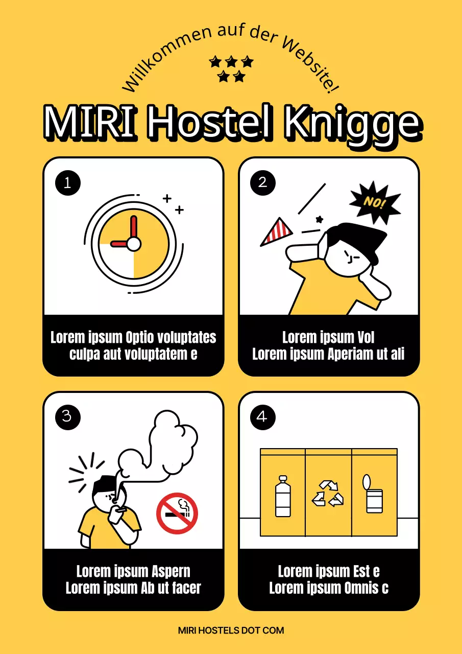 Einfache schwarz-gelbe Knigge-Tipps für die Gastfreundschaft