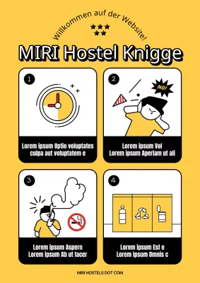 Einfache schwarz-gelbe Knigge-Tipps für die Gastfreundschaft