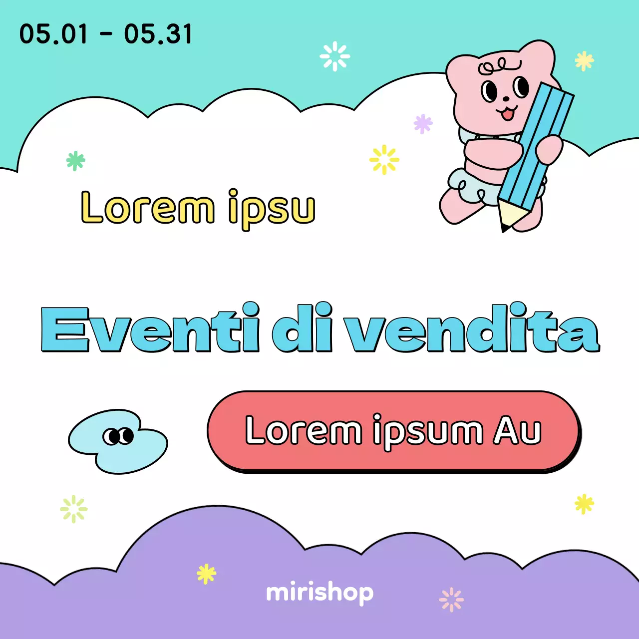 Promuovete un evento kitsch per la Giornata dei bambini in rosa e giallo acceso.