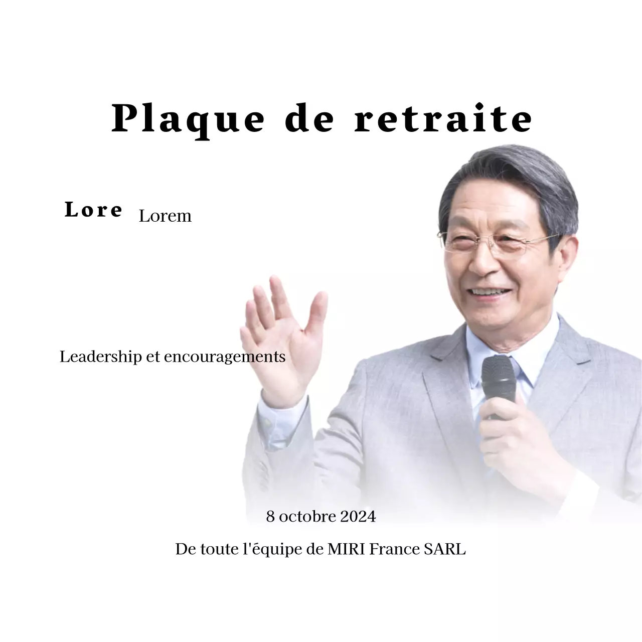 Concevoir une célébration de la retraite avec des photos organisées