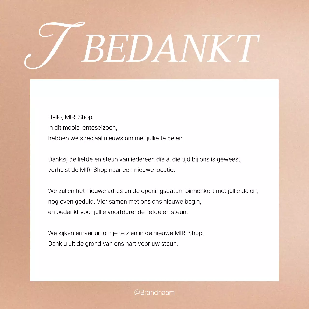 Een trendy feed voor sociale-mediamarketing in roze en ivoorkleur aankondigen