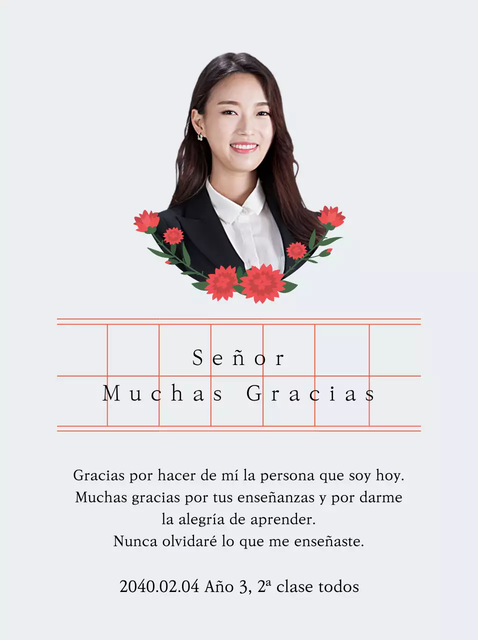 Una versión sentimental del Día del Maestro con papel manuscrito y claveles