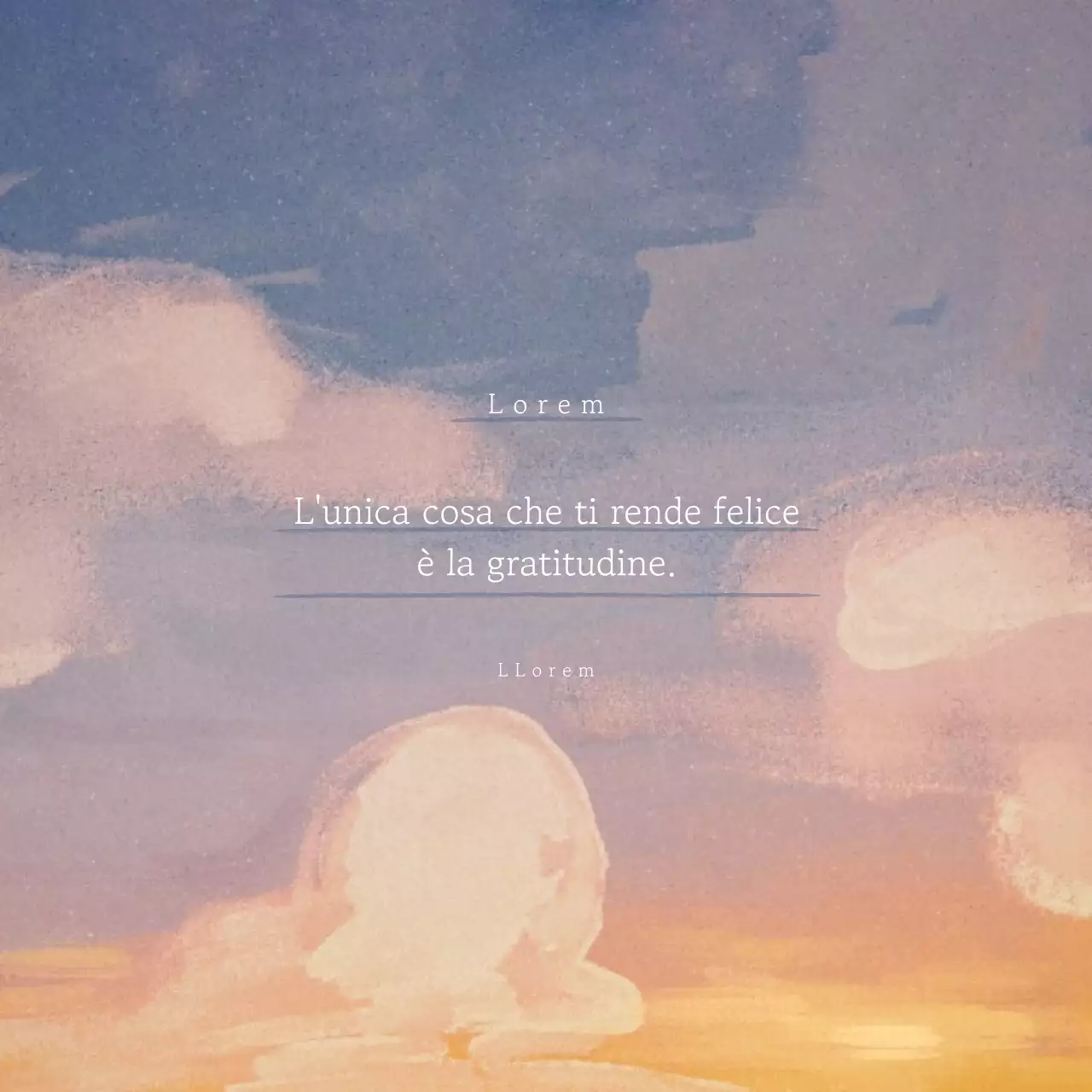 Un semplice post di sentimenti arancioni