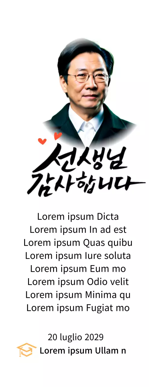 Targa luminosa di riconoscimento della scuola con calligrafia e foto