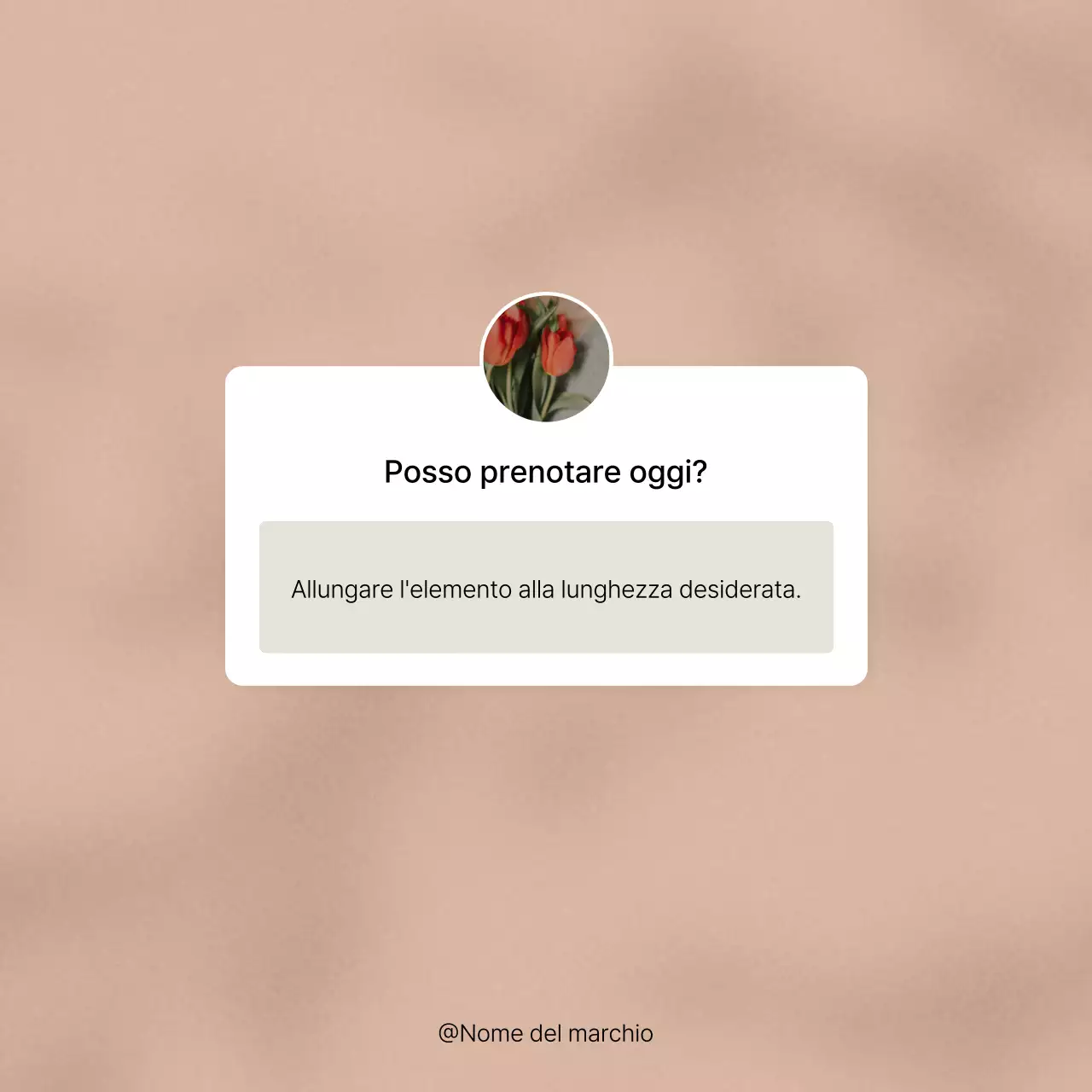 Promuovere domande e risposte di marketing sui social media in rosa e avorio