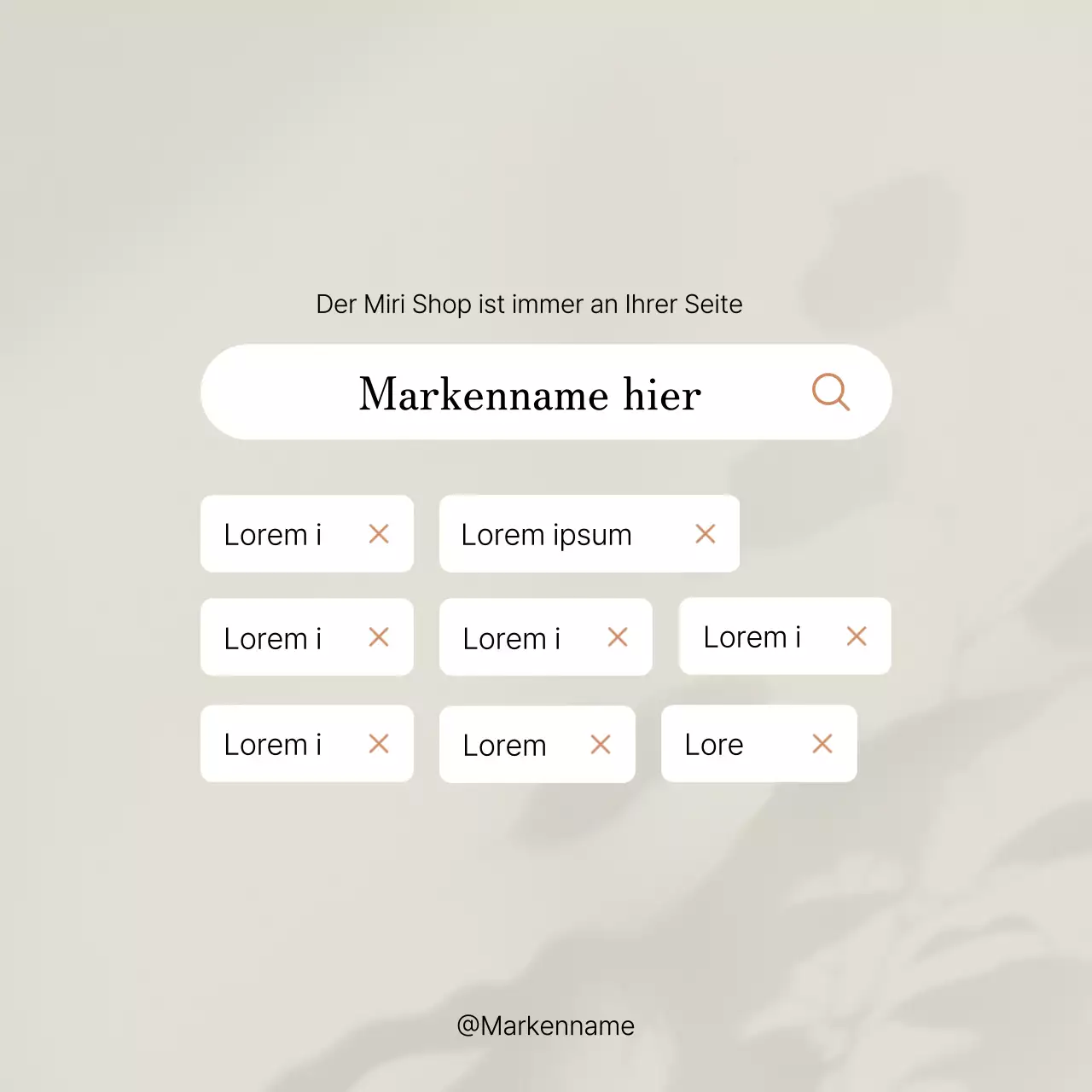 Fördern Sie trendige Social-Media-Marketing-Branding-Feeds in Rosa und Elfenbein