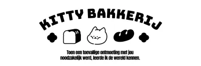 Ontwerp een leuke bakkerwinkeltas met een schattig kattenfiguurtje
