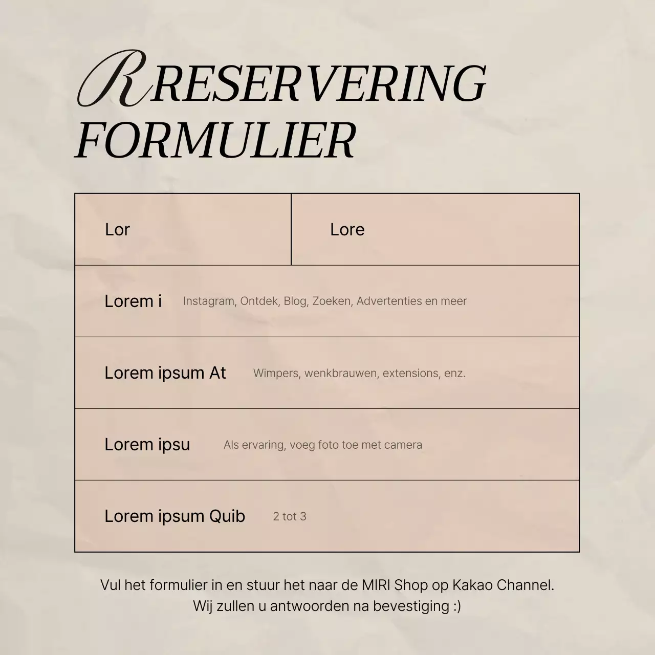 Promoot een trendy feed voor sociale-mediamarketing in roze en ivoorkleurig