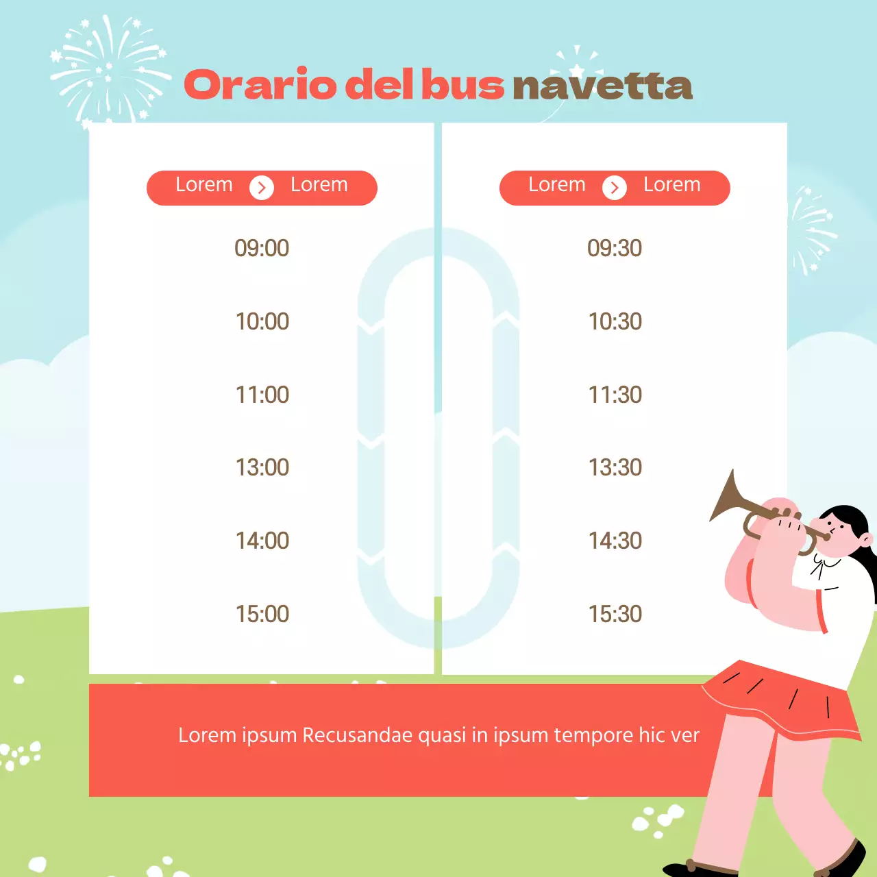 Promuovere un festival accogliente in rosso e marrone