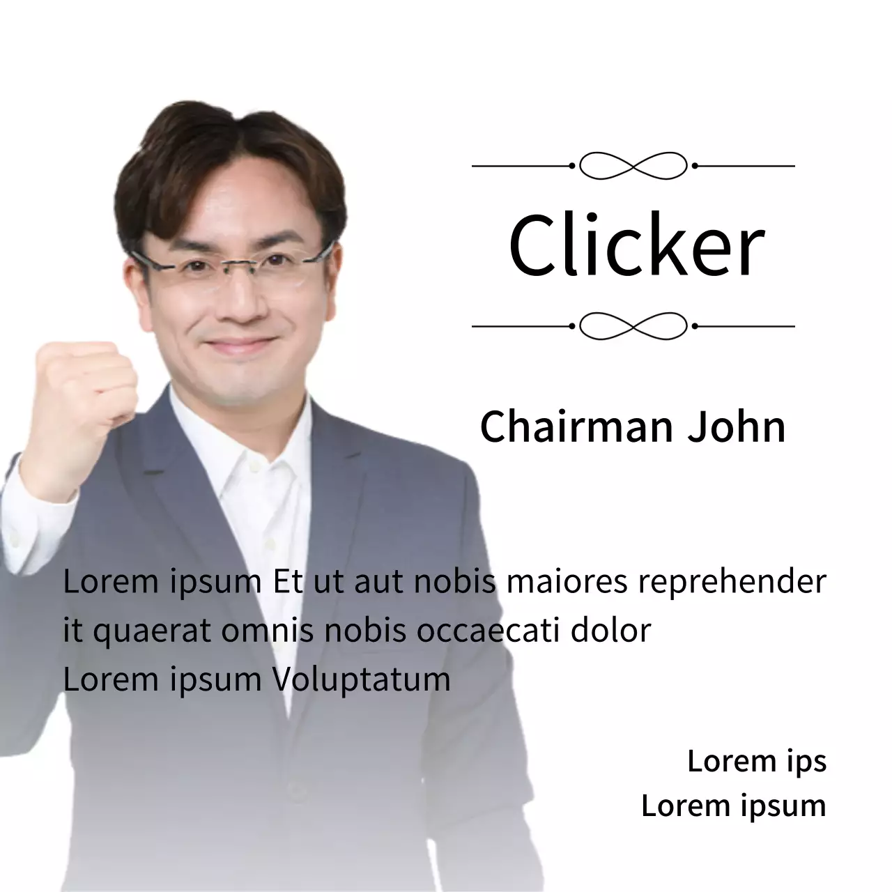 Plakat pesanan yang tampak berkelas dengan hiasan dan foto