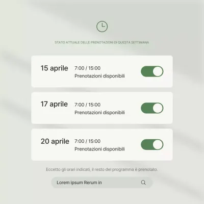 Un moderno social media marketing in verde per promuovere il vostro stato di prenotazione