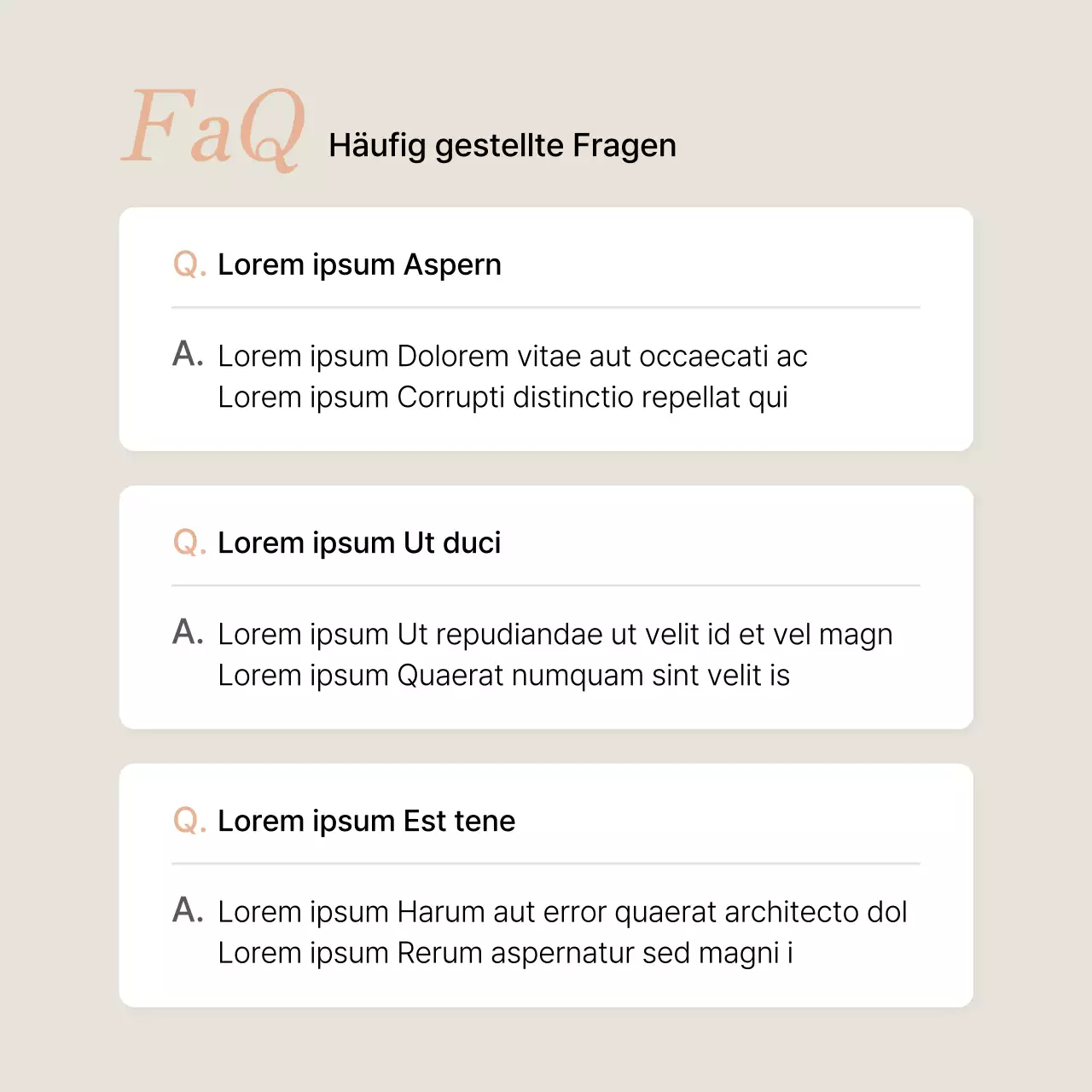 Förderung von Social-Media-Marketing-Bewertungen und Fragen und Antworten in Rosa und Elfenbein