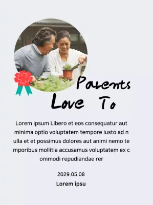 Plakat Hari Ibu yang lucu dengan ilustrasi anyelir dan kaligrafi dengan foto Anda