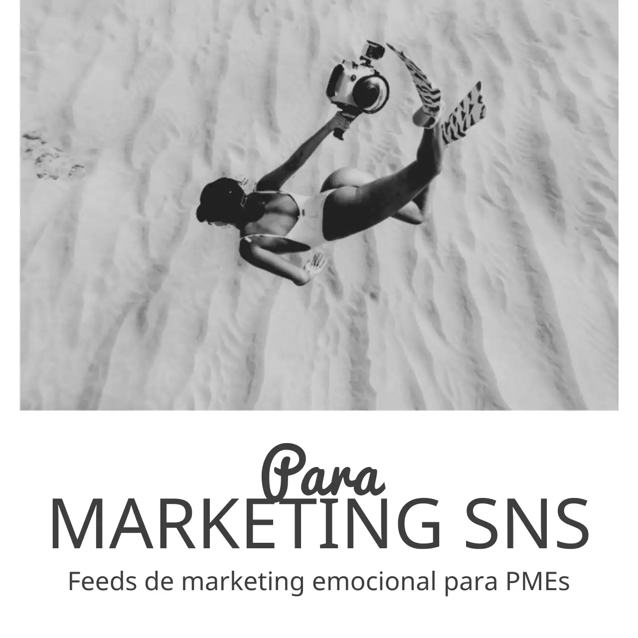 Promover um feed de marketing de redes sociais moderno em bege e cinzento