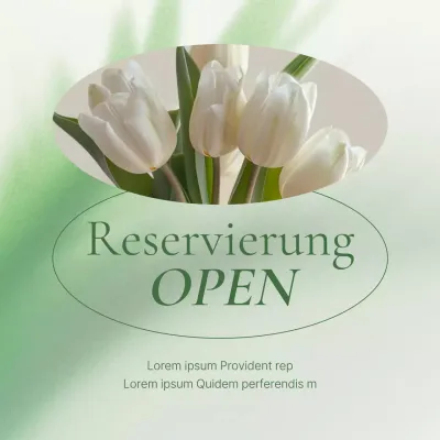 Modernes Social Media Marketing in Grün zur Förderung von Buchungsinformationen