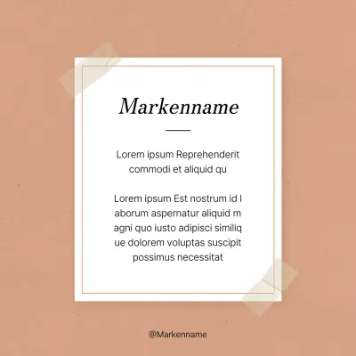 Förderung eines trendigen Social Media Marketing Feeds in Rosa und Elfenbein