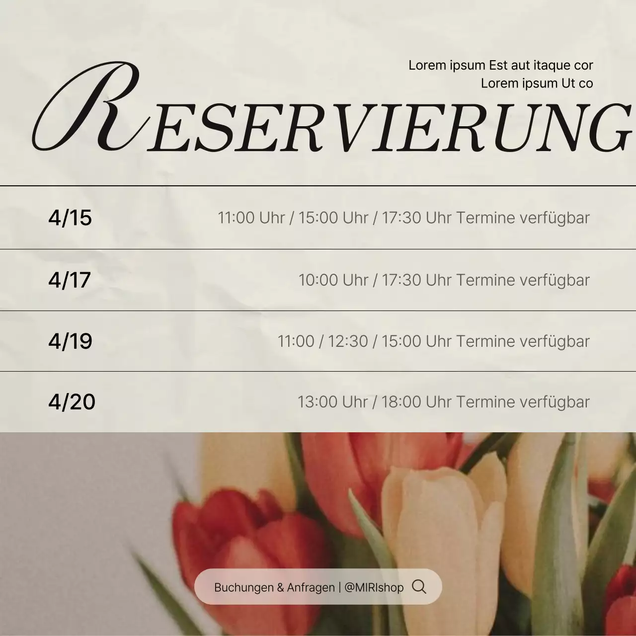 Ankündigung einer trendigen Social-Media-Marketing-Buchung in Rosa und Elfenbein