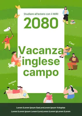 Promuovete i vostri campi inglesi per le vacanze in verde e verde lime
