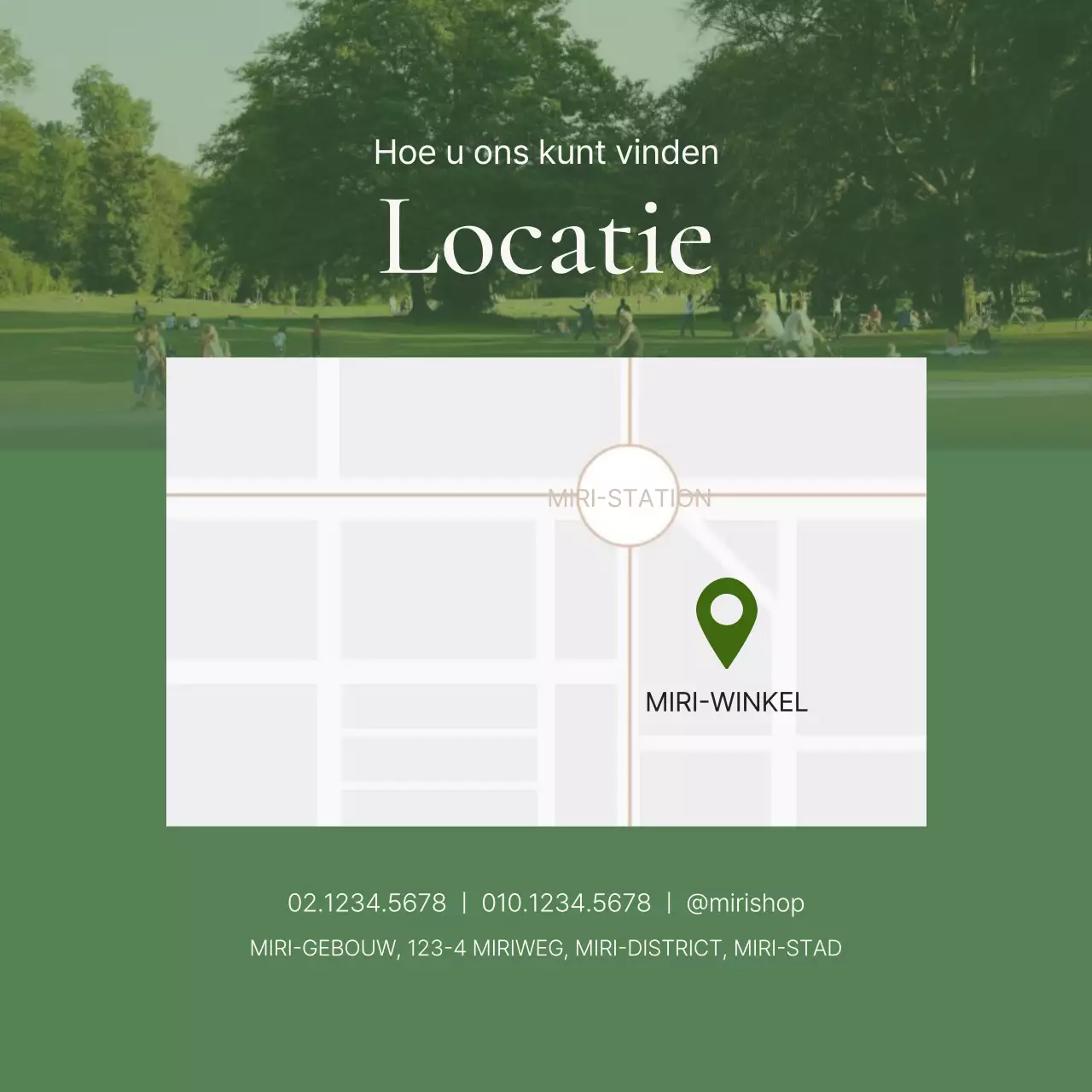 Promoot een groene, moderne feed voor sociale-mediamarketing