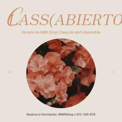 Anunciamos un moderno canal de marketing en redes sociales en rosa y marfil