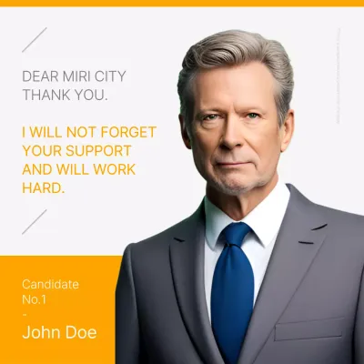 Orange Professional Candidate Promotion Social Media Post