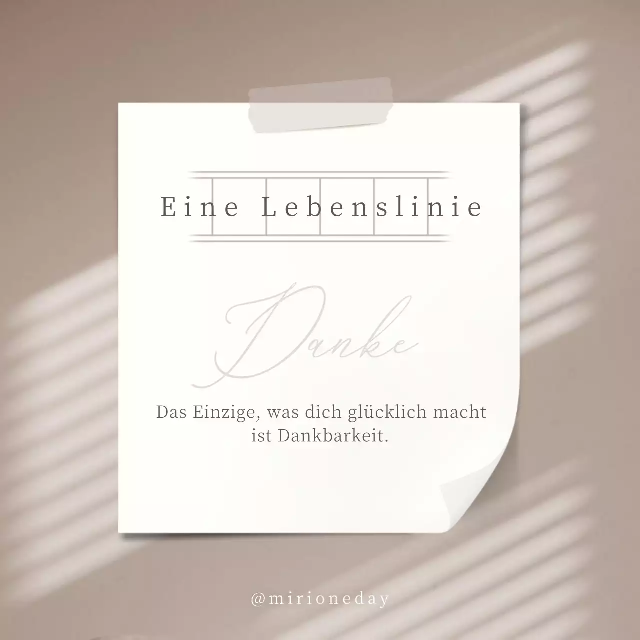 Einfache sentimentale Zitate in Elfenbein und brauner Post