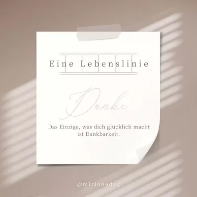 Einfache sentimentale Zitate in Elfenbein und brauner Post